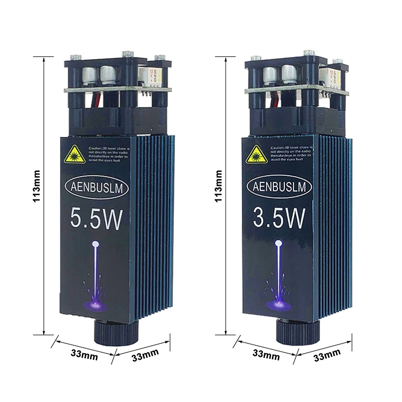 AENBUSLM 3.5W/5.5W Optical Power Laser Engraver Adjustable Focus 450nm Laser Module 12V Laser Head Woodworking CNC Accessories