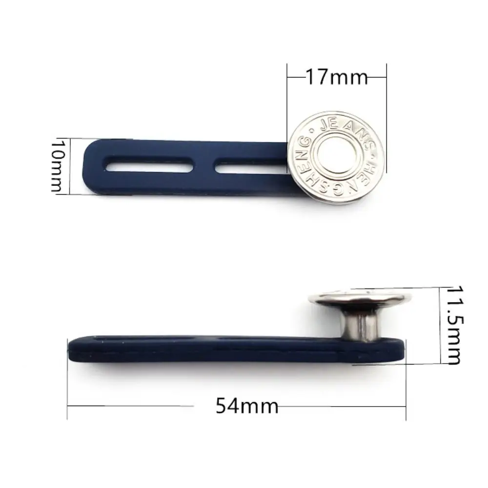 6Pcs Sewing Accessories Jeans Retractable Button Adjustable Metal Pants Extender Buckles Retractable Sewing Buttons Unisex