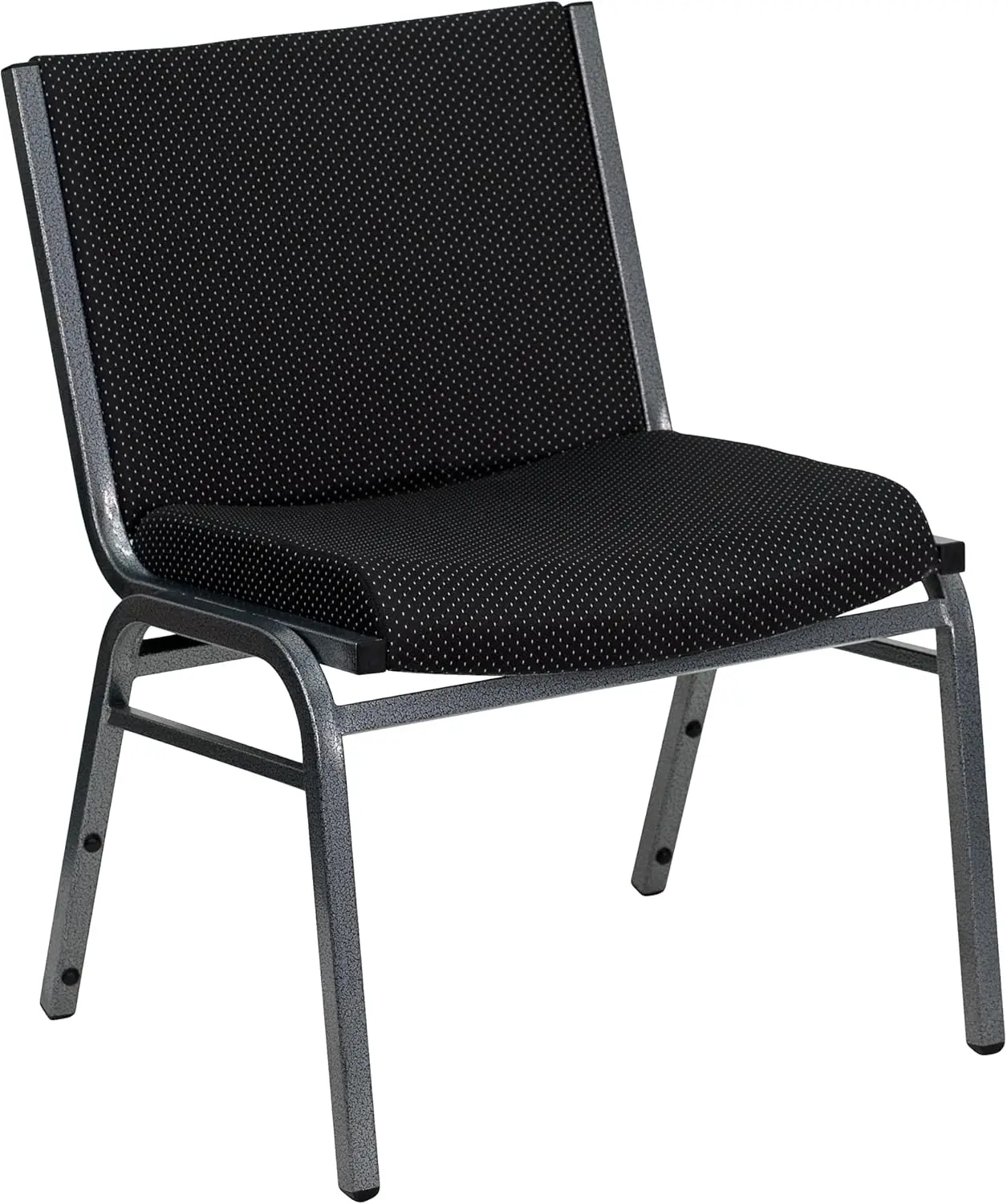 

Furniture Series Big & Tall 1000 lb. Rated Black Fabric Stack Chair with Ganging Bracket