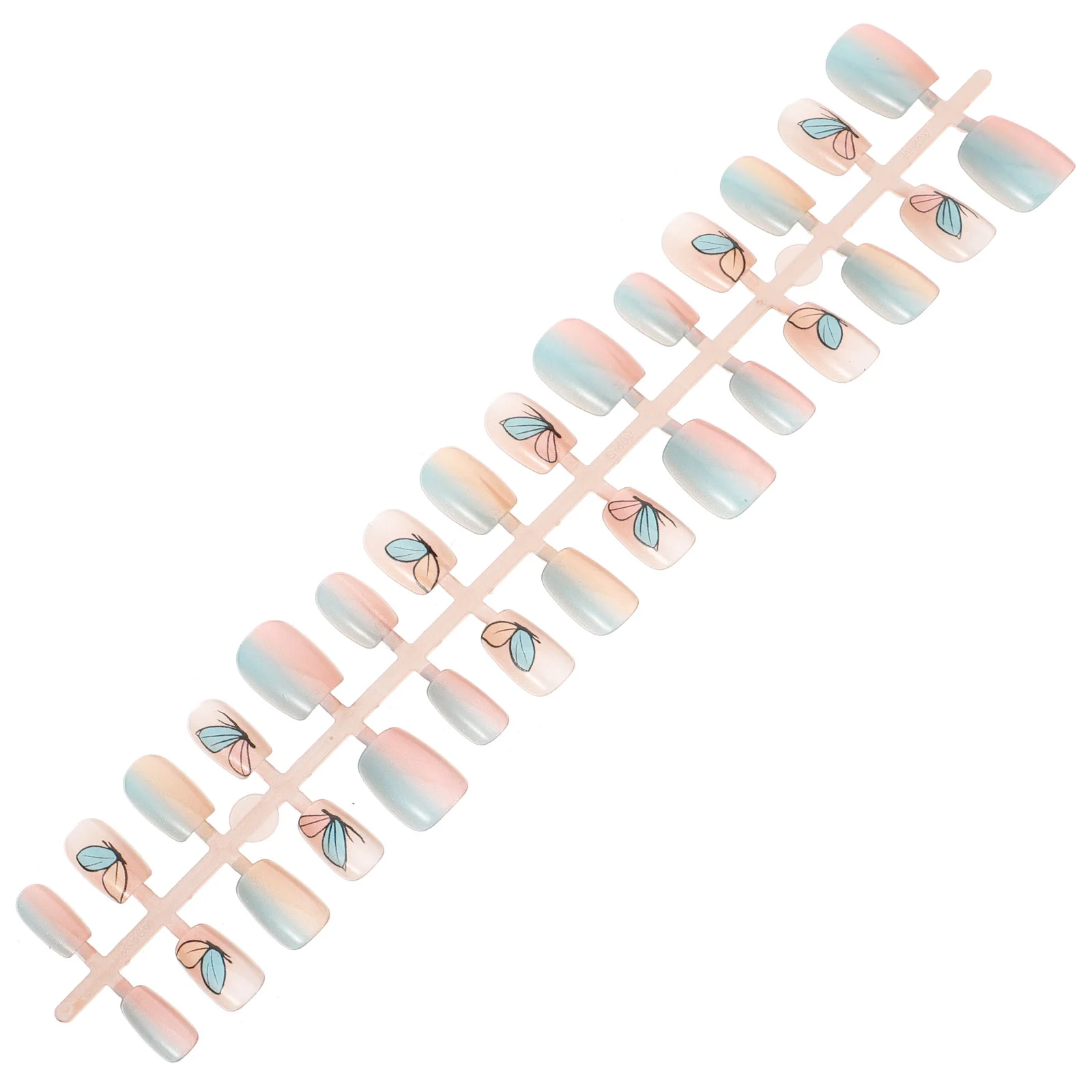 

1Set Butterfly Cat Eye Press on Fake Nails Full Cover Short Nail Tips Durable Resin Plastic Nails for Nail Art Display