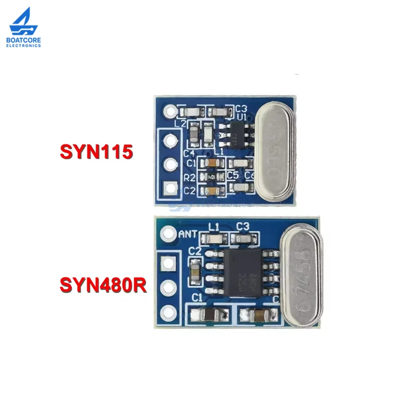 1/3/5/10Set SYN115 SYN480R 433MHZ Wireless Transmitter Receiver Board Module ASK/OOK Chip PCB for Arduino