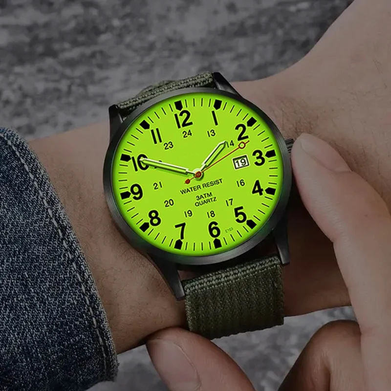 Luminous Nylon Band Military Watch Men Watches Army Wrist Watch Quartz Men Sports Watches Relojes Para Hombre Relogio Masculino