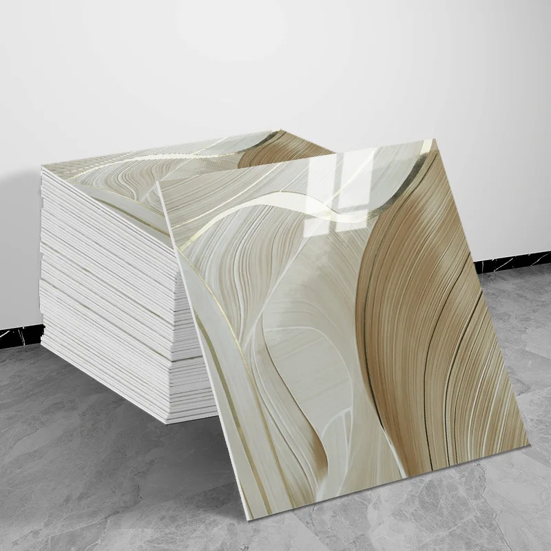 30*30cm 10PCS Self-Adhesive Marble Wallpaper Gold Vein 3D Tiles Waterproof Peel&Stick for Bathroom Kitchen DIY Home Makeover