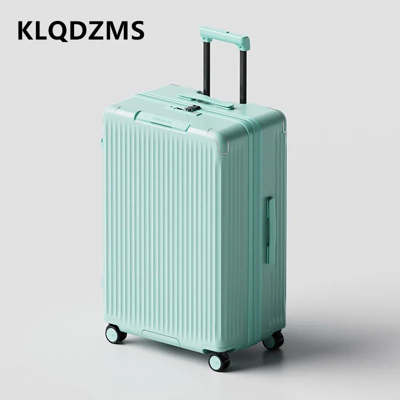 KLQDZMS-maleta expandible con cremallera, Maleta de gran capacidad, bolsa de lona con carga USB, cabina Luggag, 20, 24 y 28 pulgadas