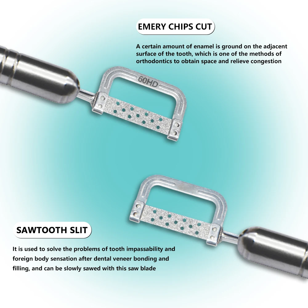 MBM 5 PCS ทันตกรรมสองด้านเลื่อยจัดฟัน Interproximal เคลือบลด IPR อัตโนมัติแถบขัด 15-90HD