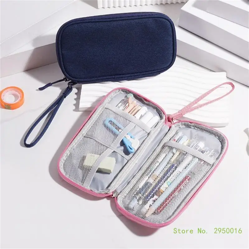 

Pencil Case Handheld Pen Bag Large Capacity Stationery Bag Pencil Holder Double Layer Pencil Bag for Students Teacher