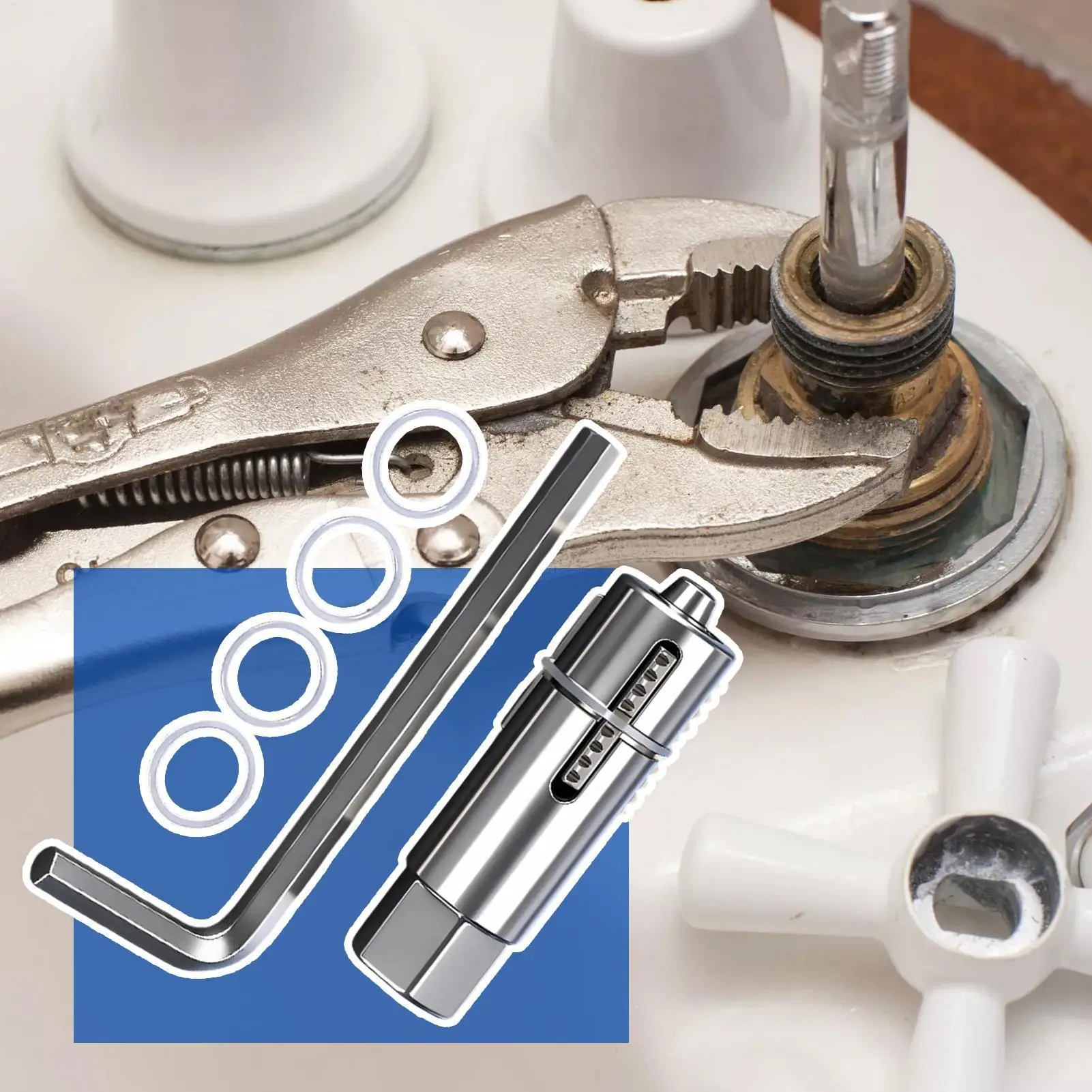 Broken Bolt Extractor Tool Damaged Rusted Bolt Nut Remover for Plumbing Faucet Valve Home Repair Metalworking Auto DIY Removal