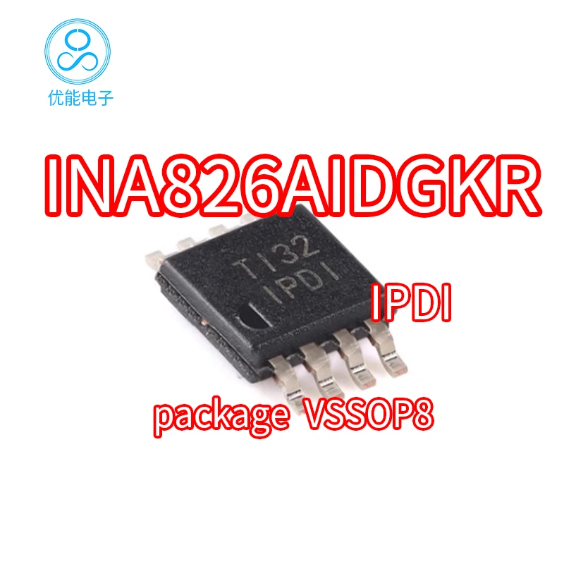 INA826AIDGKR silk screen IPDI package VSSOP-8 precision Instrumentation amplifier INA826AIGKR