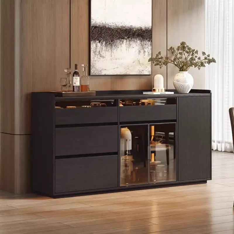 

Glass Display Living Room Cabinets Black Storage Console Living Room Cabinets Closet Kitchen Szafki Do Salonu Furniture Home
