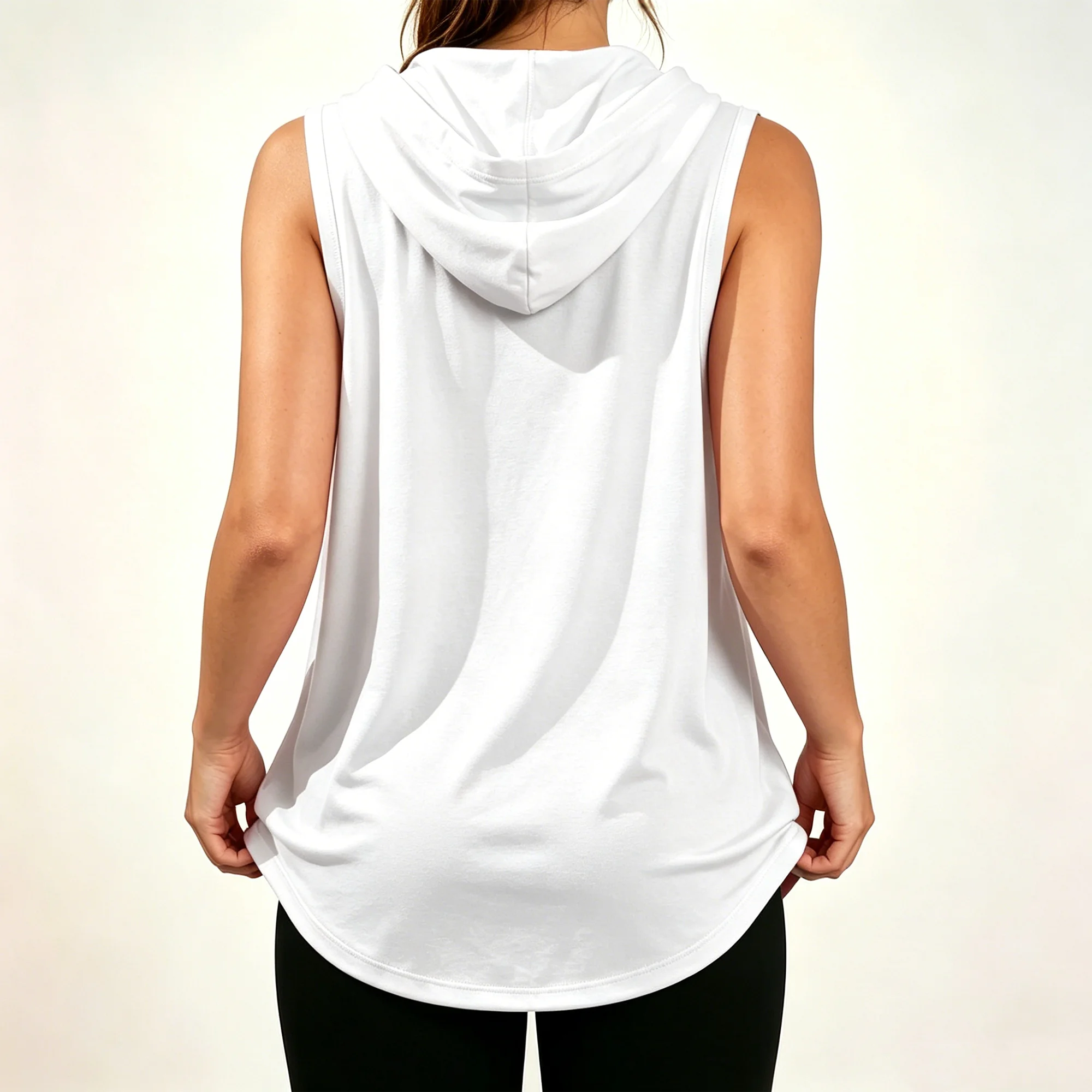 Women's Sleeveless Hoodie, Let's Go Bananas Cartoon Banana Baseball Sport Graphic Print Casual Hooded Tank Top