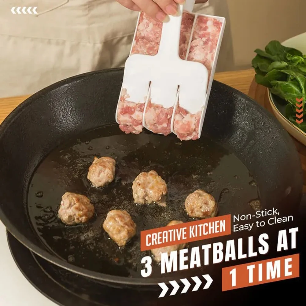 1PCS Kitchen Triple Meatball Maker Multi-function Non-Stick Meatball Maker Machine Meatball Processing Tools Kitchen Gadgets