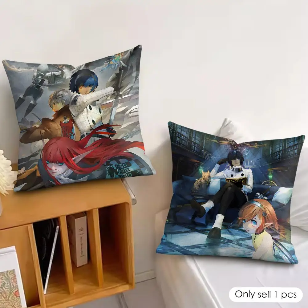 New Game M-Metaphor ReFantazio Cushion Cover Wrinkle-Resistant Short Plush Pillow Case Breathable Machine-Washable