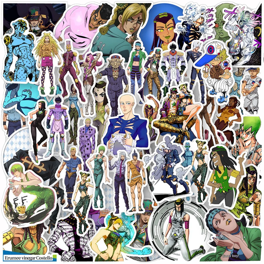 

10/30/50pcs JOJO Bizarre Adventure Stone Ocean Stickers Cool Jotaro Sticker Motorcycle Laptop Notebook Suitcase Jolyne Decals