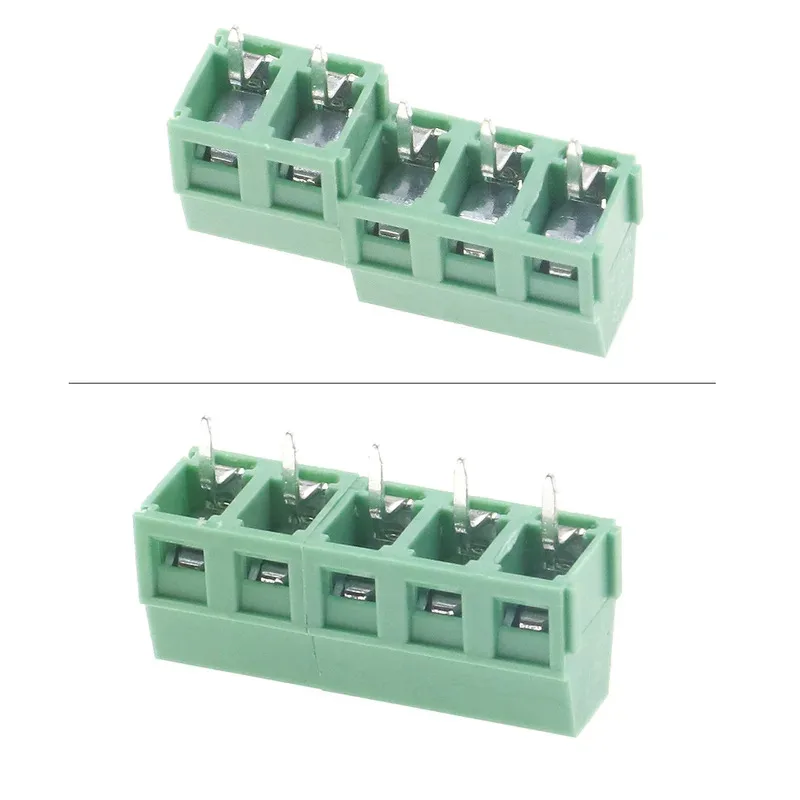 35pcs 300V10A Pitch 5.08mm KF127-2P 3Pin PCB Mount Screw green Terminal Block Connector Assorted kit
