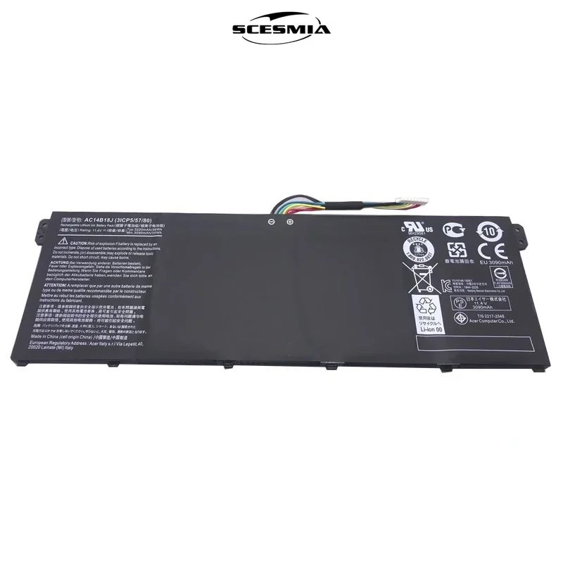 New AC14B18J Laptop Battery for Acer Aspire ES1-511 512 V3-111P CB3-531 311 TravelMate B115 B116 MS2394 AC14B13J
