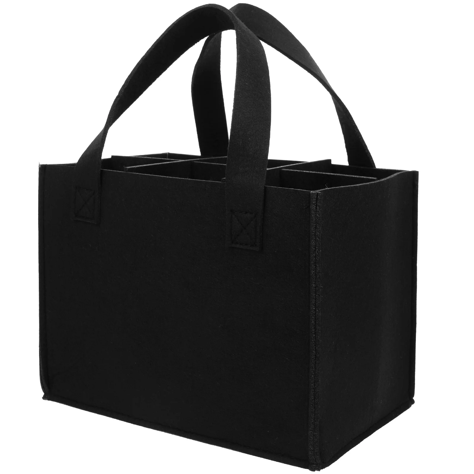 

Storage Bag Foldable Red Bottle Organizer Portable Carrier Felt Bag for Home Bar Party Gift