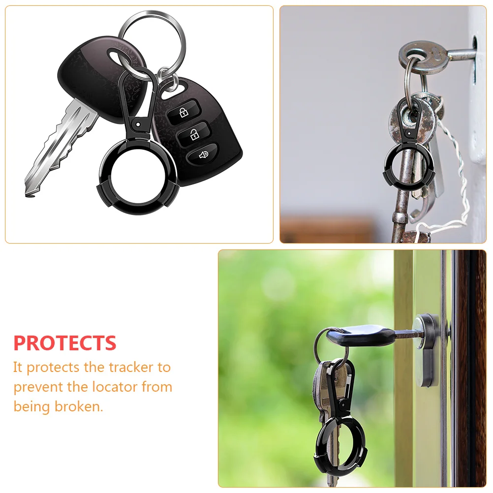 

1 pc Metal Keychain Protective Cover Durable Case Anti-Lost Tracking Device Shell Practical Smart Accessory