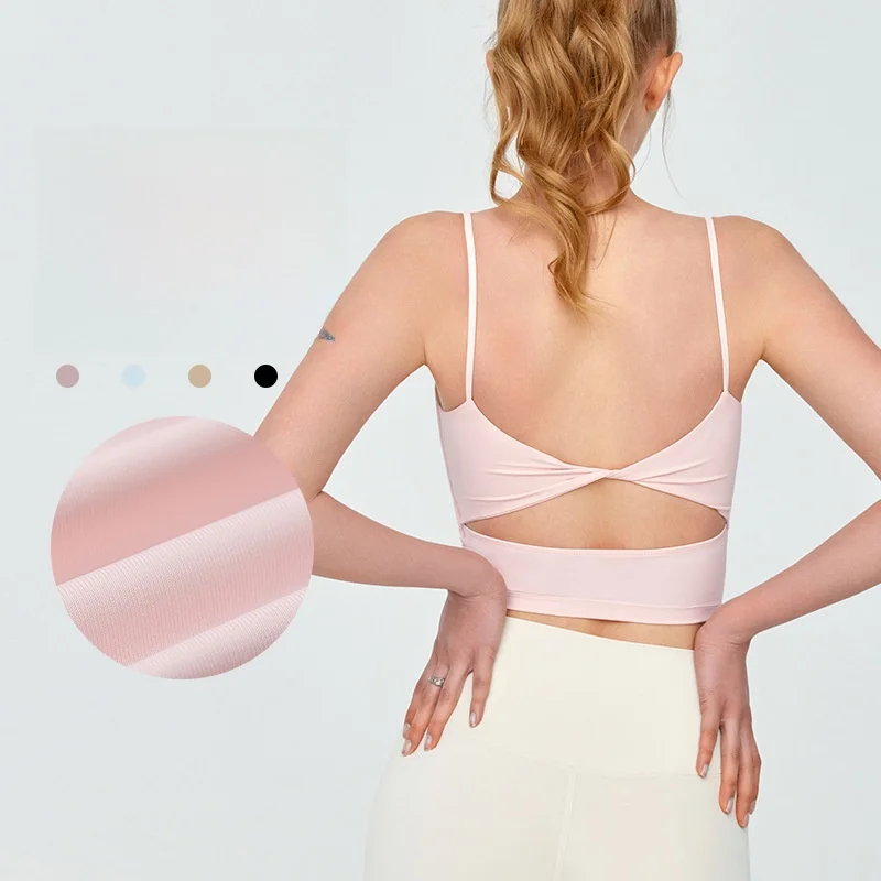 

Женский весенне-летний жилет для йоги, дышащий дизайн с открытой спиной и сексуальным внутренним слингом, солнцезащитный крем для льда, одежда для йоги