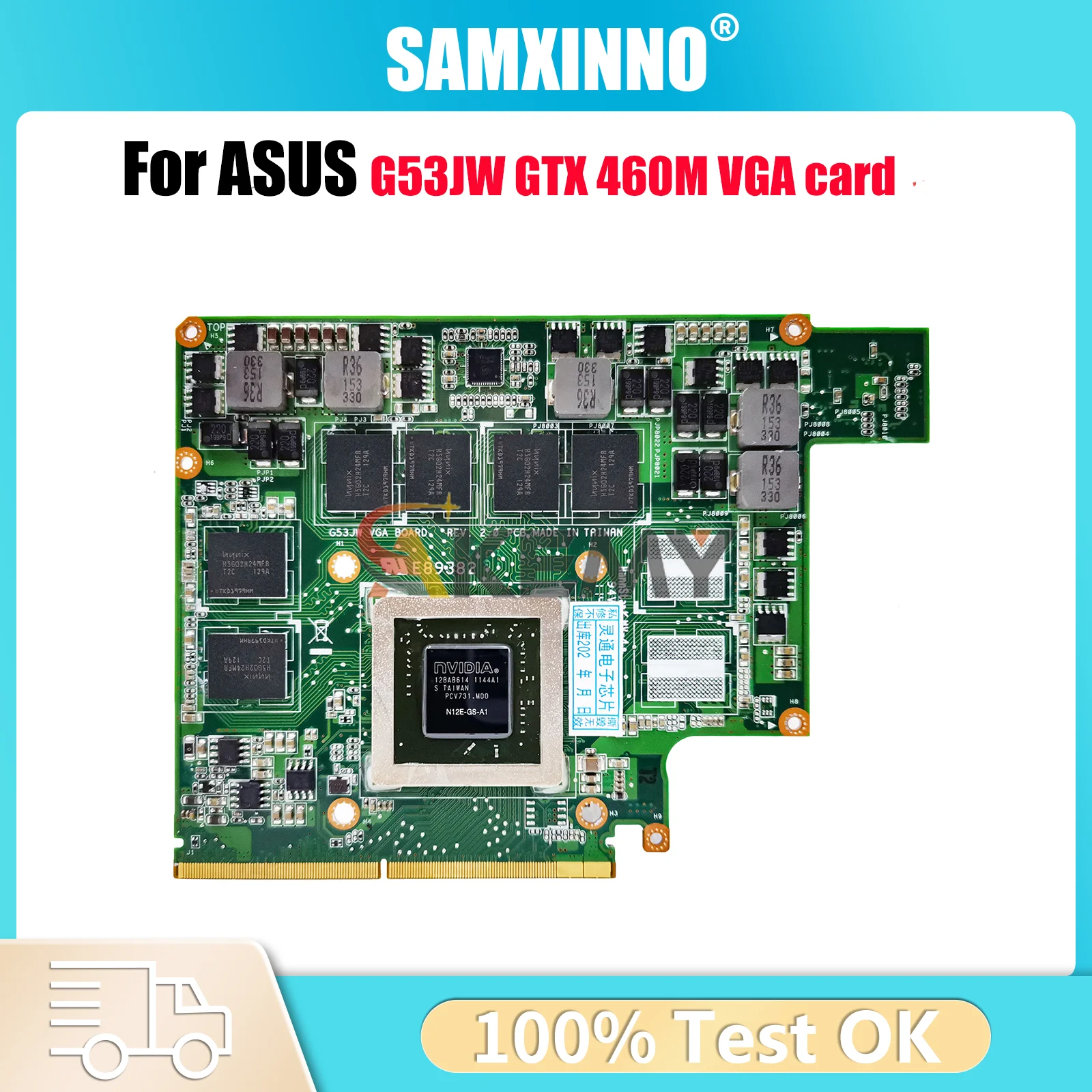 

G53JW Материнская плата для ноутбука ASUS card GTX460M G53XI74JW G53JW VGA GTX 460M Материнская плата для ноутбука 100% тестирование ОК быстрая доставка stk