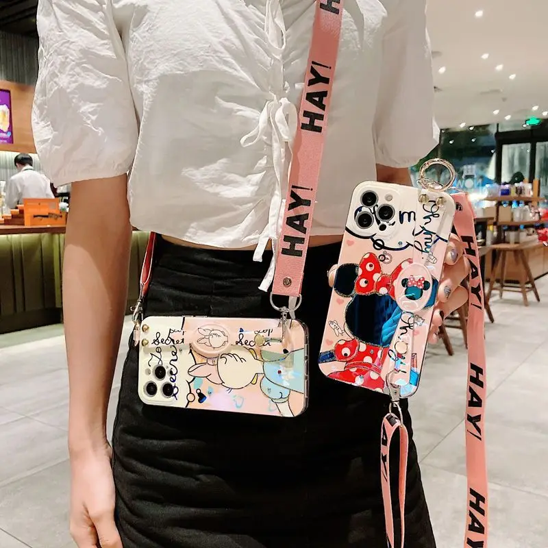 Disney Desmini Kawaii mobile phone case suitable for 15PROMAX 15 14PROMAX 13 Cartoon cute mobile phone case gift wholesale