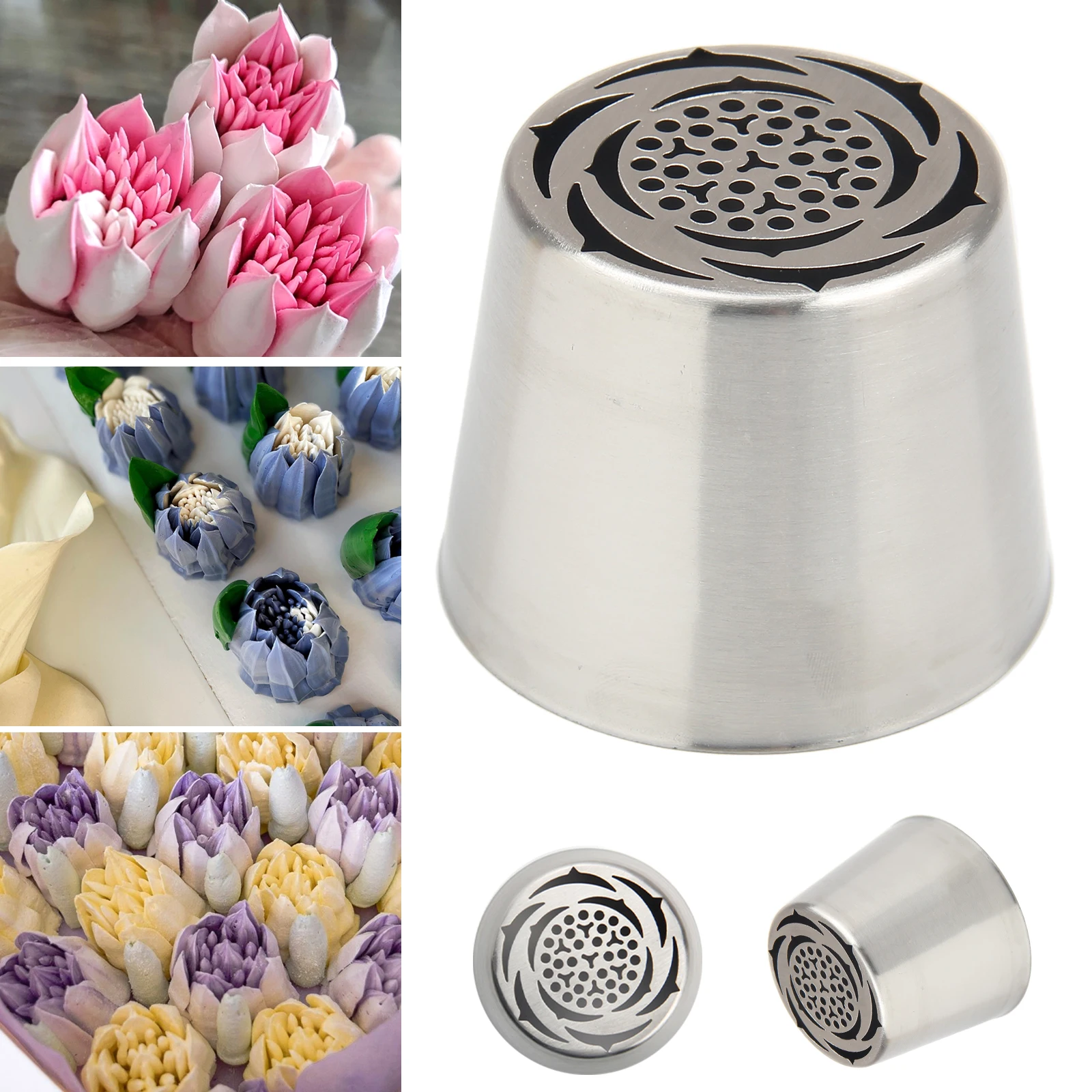 Extra Large Russian Flower Nozzle Squeeze Flower One Piece Tulip Bouquet Squeeze Flower Nipple Cake Decoration Baking Tools SL54