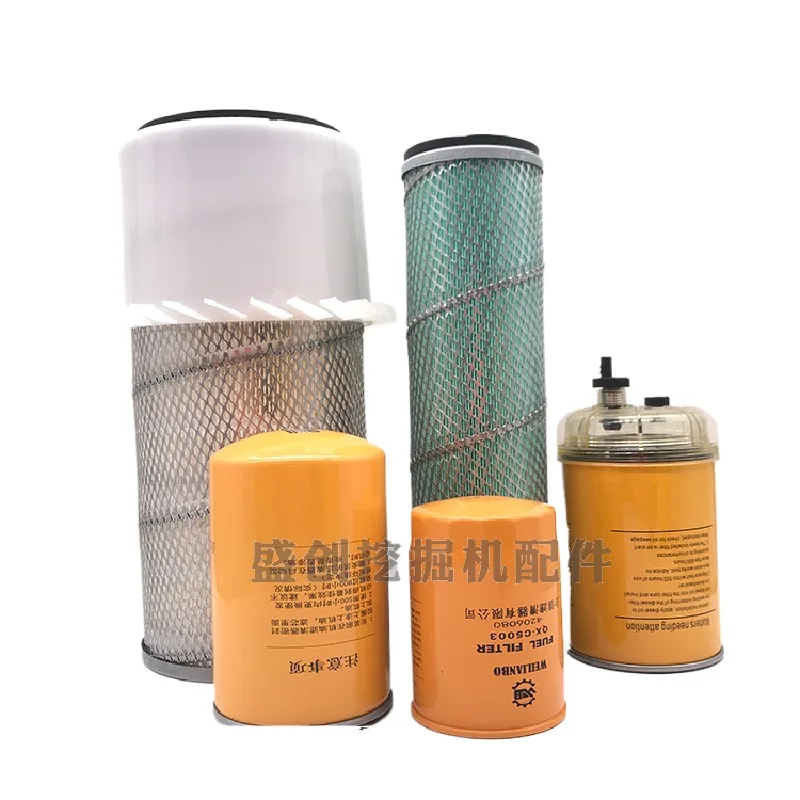 For Hyundai R110-7 engine oil, diesel air filter, oil-water separator, hydraulic filter, excavator accessories