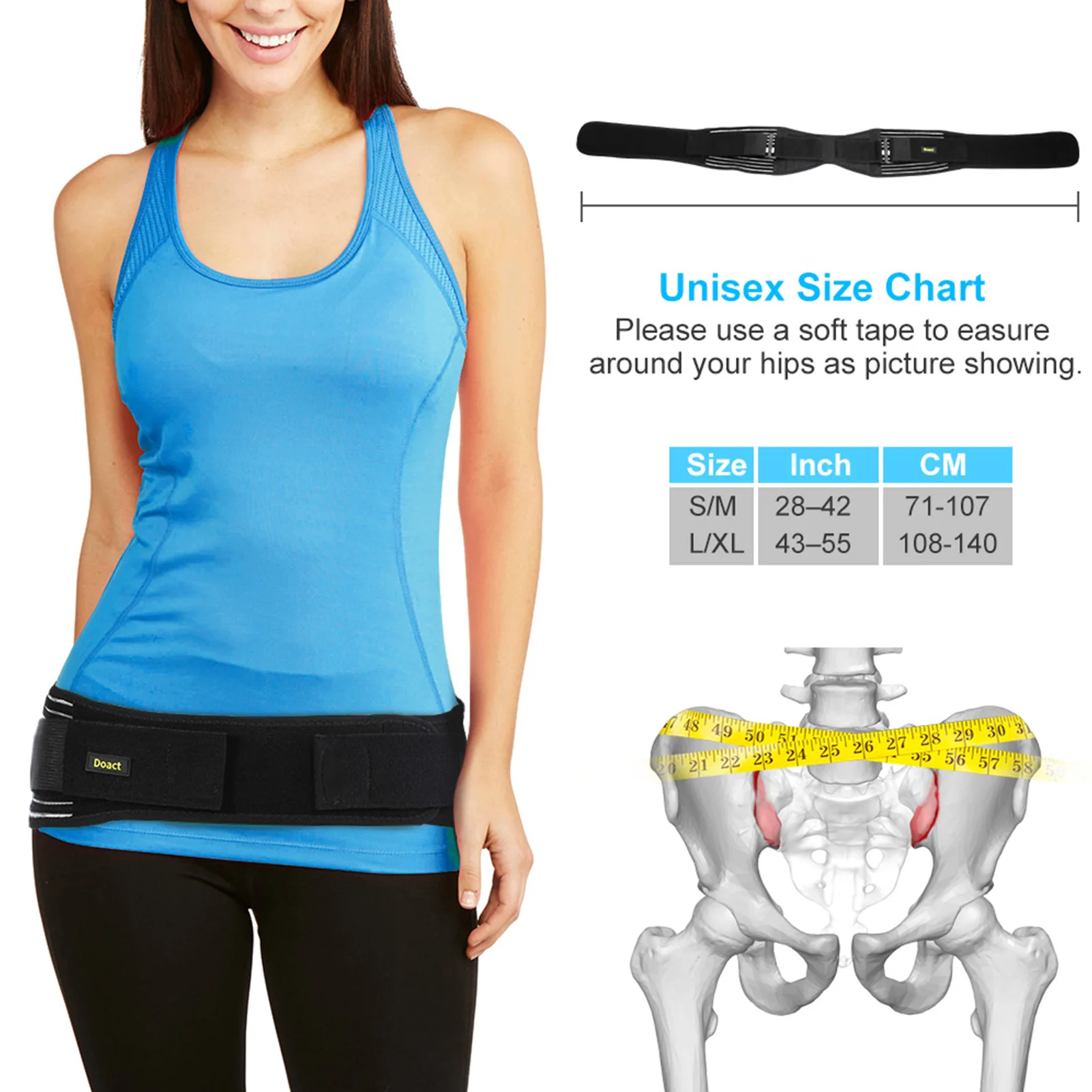 

Recovery Belt Sacroiliac Hip Belt That Alleviate Sciatic Pelvic Lower Back And Leg Pain Stabilize SI Joint Sacroiliac Joint Belt