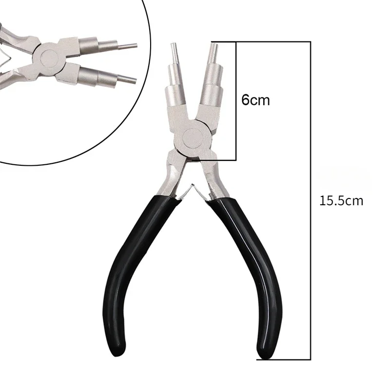 Jewelry Pliers Carbon Steel Round Nose Needle Pliers Wire Shaping Tool Looping Plier Steel Texture Head Pliers Artistic Project