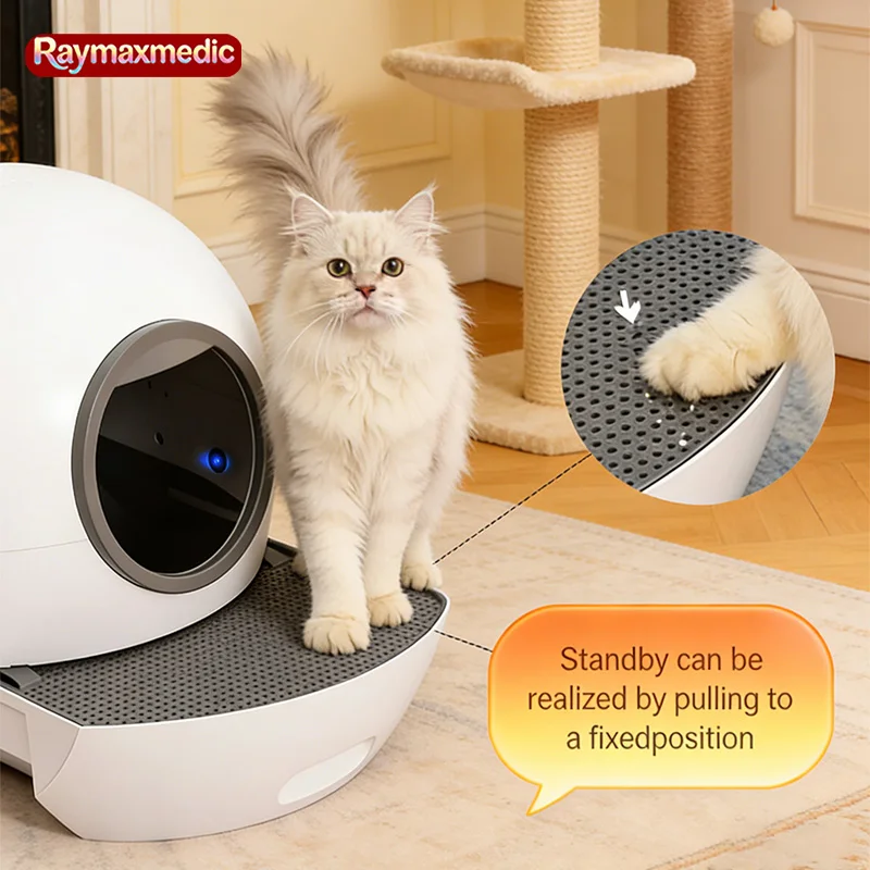 

Raymax 65L Smart Automatic Self-Cleaning Cat Litter Box with APP Control, Large Space & Odor Elimination, for Cats up to 18lbs