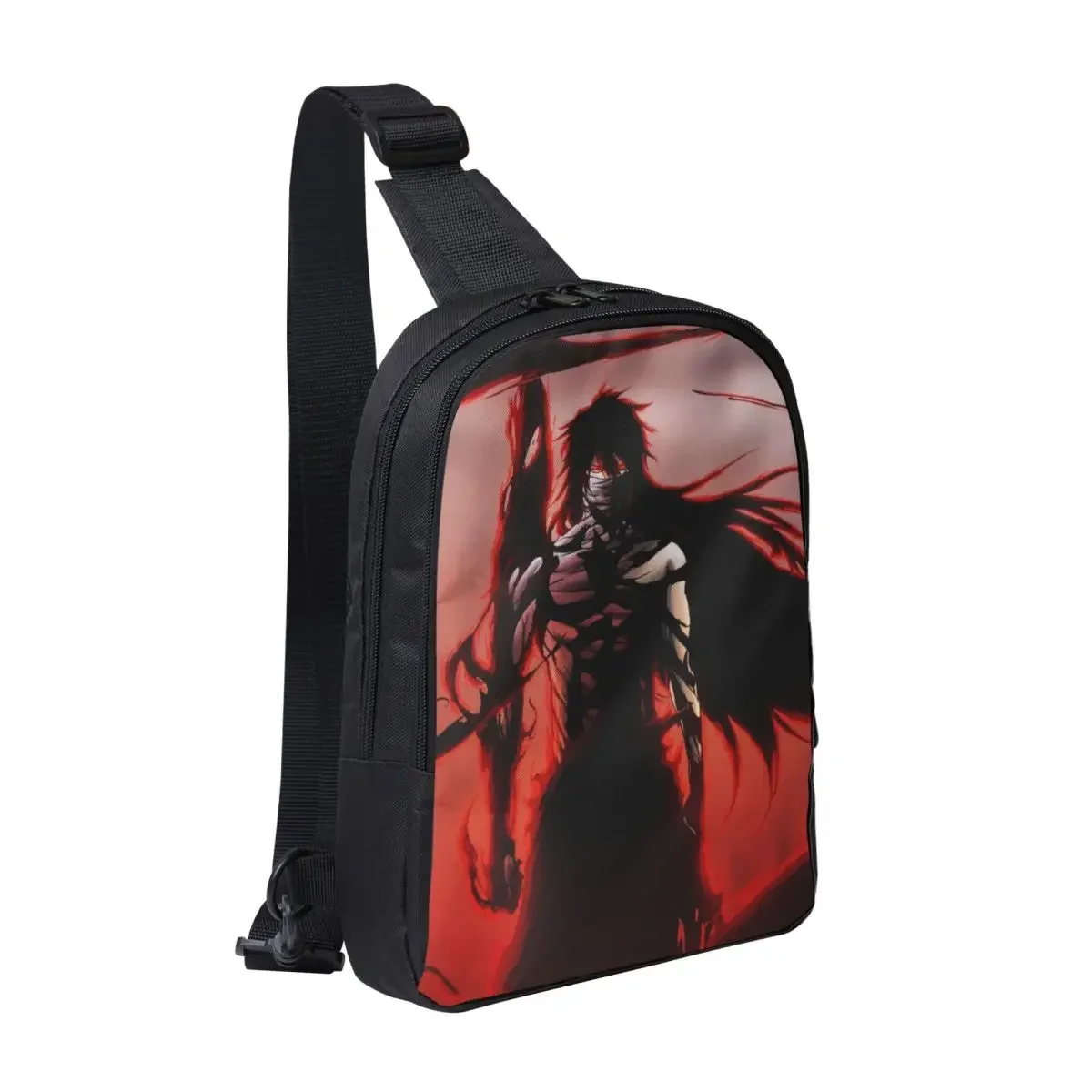 Anime BLEACH Kurosaki Ichigo Crossbody Sling Backpack Shoulder Sling Chest Bag Adjustable Travel Hiking Daypack Outdoor