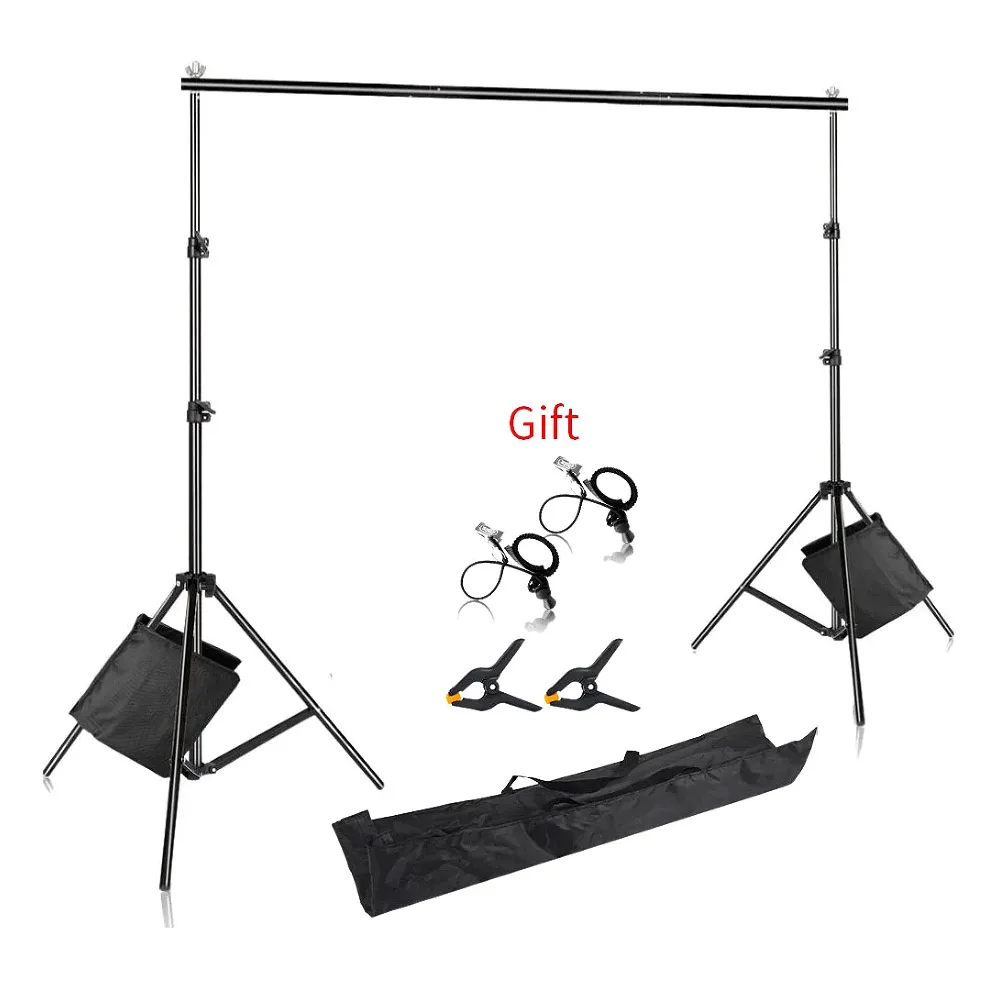 Photography Backdrop Stand Photo Studio Background Kit Backdrops Chromakey Green Screen Frame Support System Adjustable Tripod