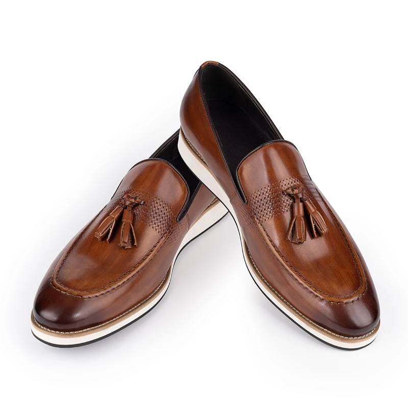 Best-selling Slip on Loafers Genuine Leather Men Shoe British Style Breathable Business Casual Fashion Good Quality Office Shoes