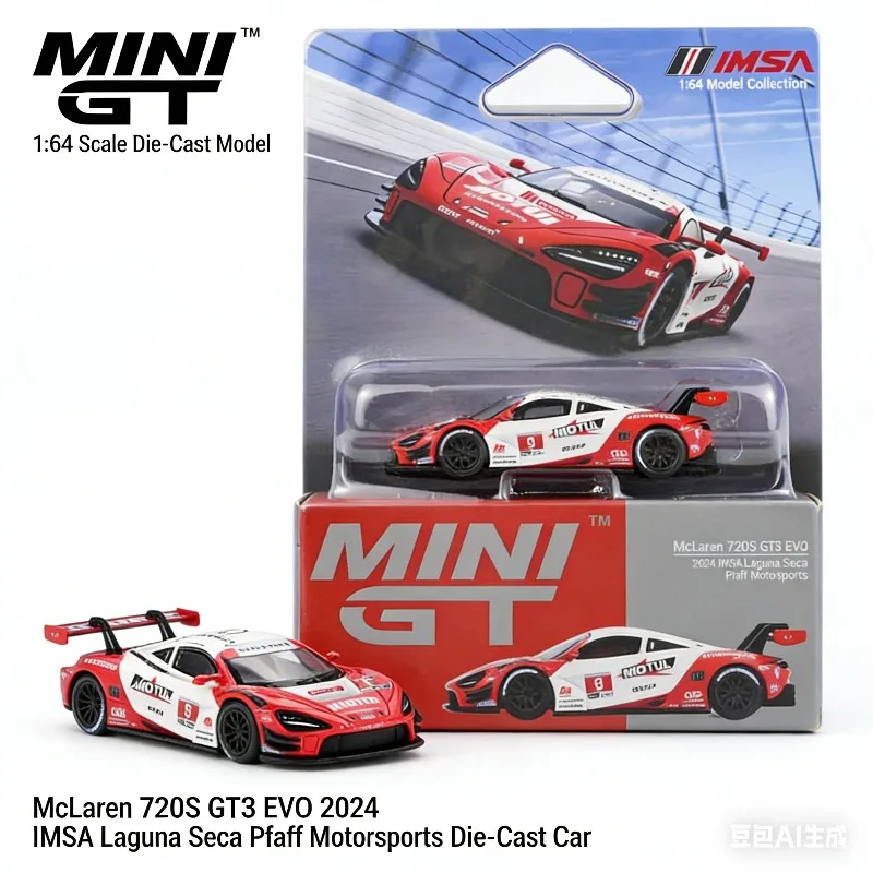 

MINIGT 1:64 McLaren 720s GT3 EVO IMSA #993 Simulation Static Alloy Car Model, Boys' Holiday Gift Toy Collection Decoration Item.