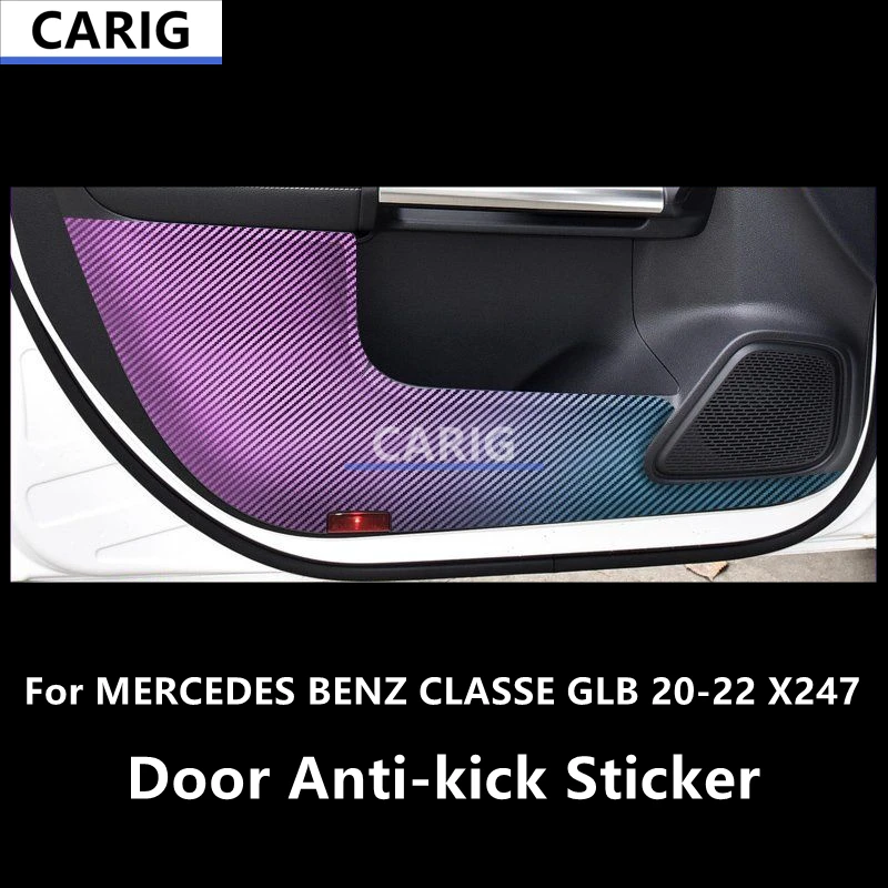 

For MERCEDES BENZ CLASSE GLB 20-22 X247 Door Anti-kick Sticker Modified Carbon Fiber Interior Car Film Accessories Modification