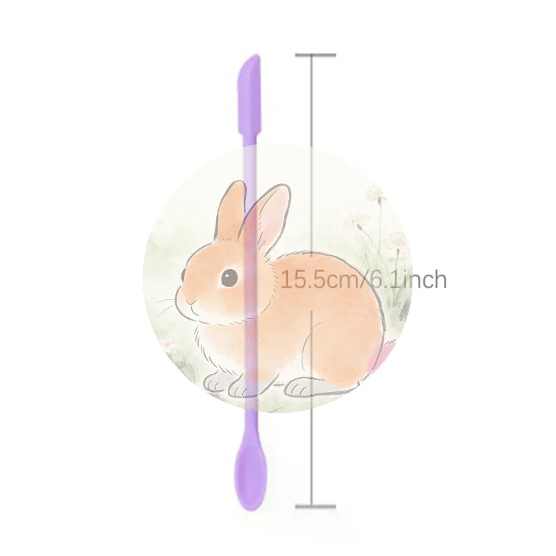 1 Espátula de Silicone de Ponta Dupla para Cosméticos, Base e Creme, Mini Colher Aplicadora, Ferramenta de Maquiagem