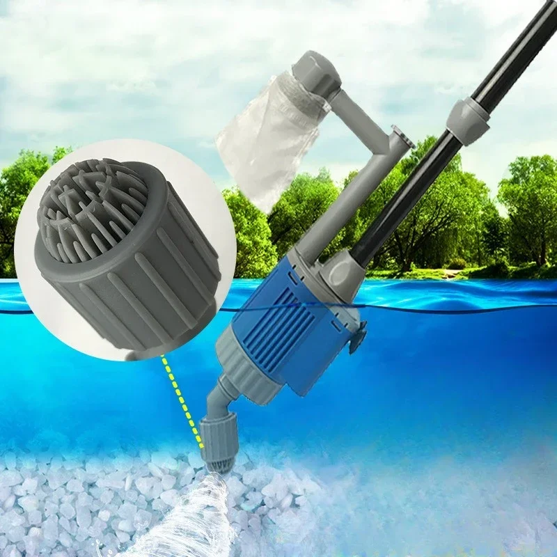 20/28W Electric Aquarium Fish Tank Water Change Pump Aquarium Cleaning Tool Water Changer Gravel Cleaner Siphon Filter Pump