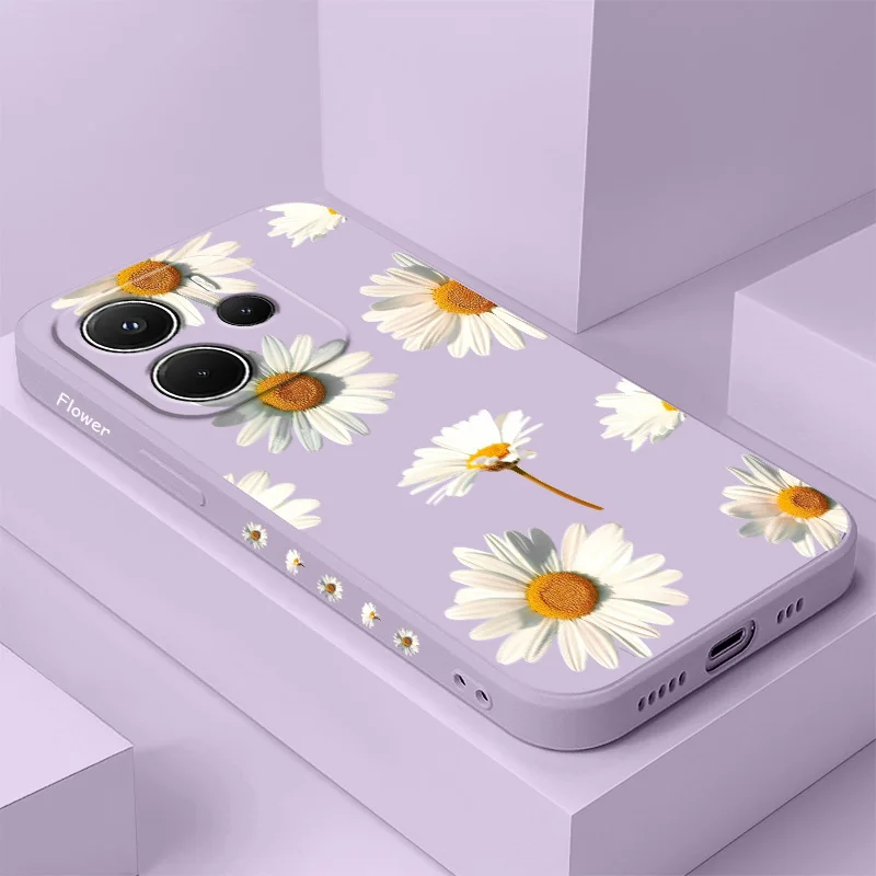 

Gilded Sunflowers Phone Case For Xiaomi Redmi Note 14 13 12 12S 11 11S 10 10S 9 9S 14C Pro Plus 4G 5G Liquid Silicone Cover