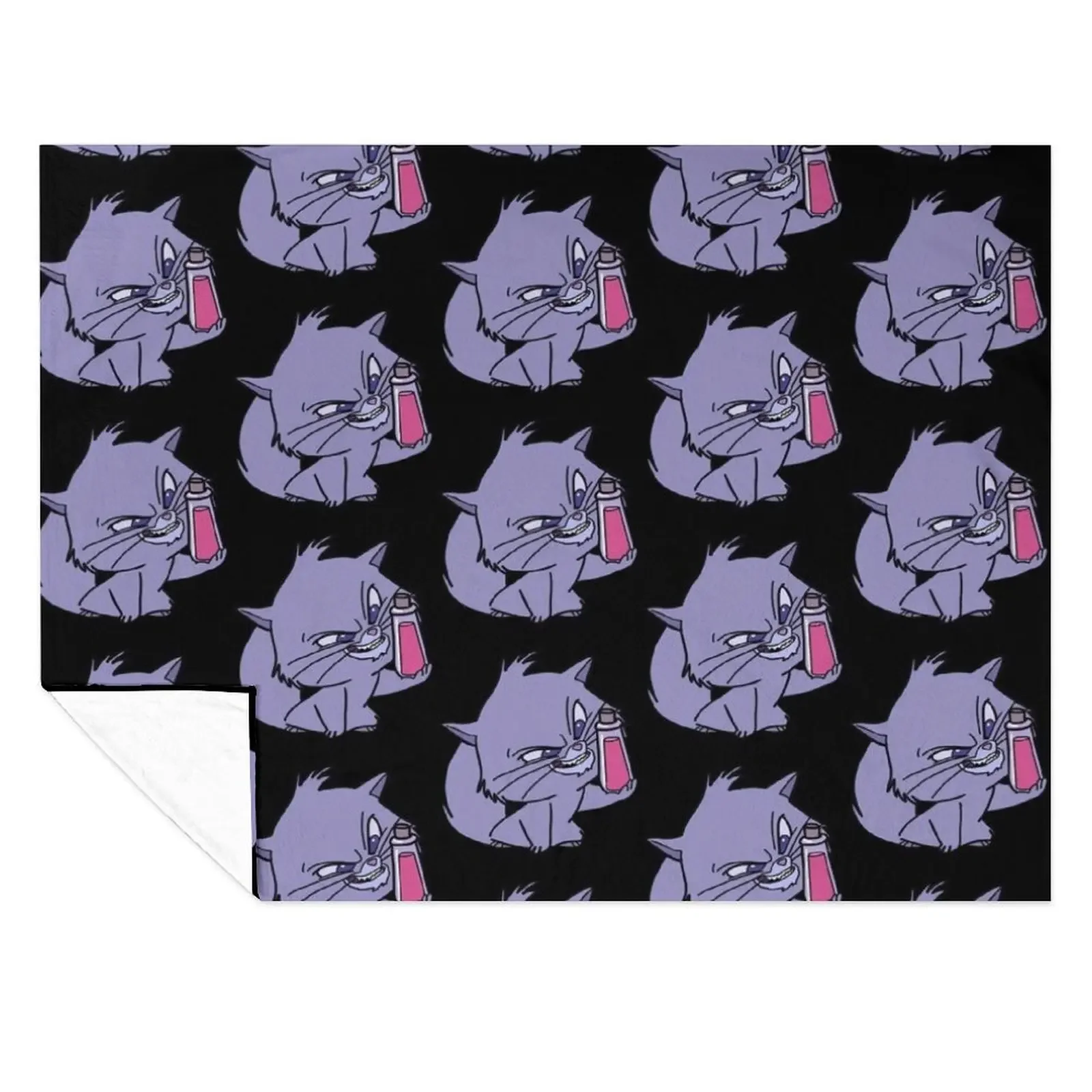 

Yzma Cat With Poison Bottle Throw Blanket Fashion Sofas Kid'S Polar Soft Plaid Blankets