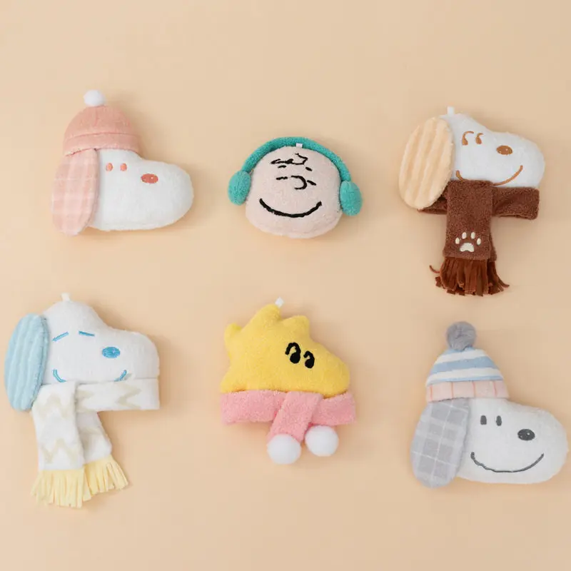 

Snoopy Cozy Winter Series Pendant Cute Cartoon Keychain Hanging Ornament Collection Warm Holiday Style Bag Charm Backpack