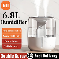 Xiaomi 6.8L Large Capacity Double Spray Quiet Humidifier USB For Home Bedroom Office With LED Night Light Essential Oil Diffuser