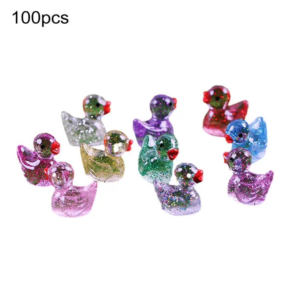 Ornamen Bebek Mini Set Patung Bebek Mini Ornamen Bebek Kuning Kartun Miniatur untuk Peri Microlandscapes Diy untuk Dekorasi