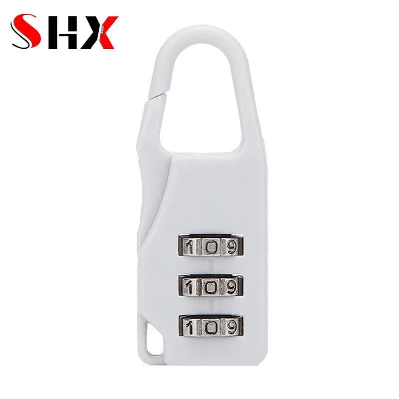 Mini 3 Combination Lock Candado Dial Digits Code Number Password Padlock Safety Travel Security Lock Luggage Lock Padlock Gym