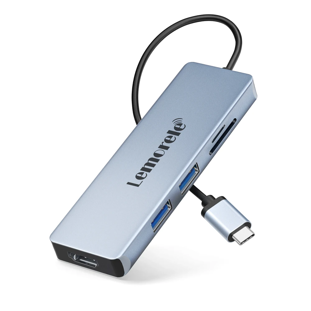 

Lemorele TC18 USB Hub 2.0 USB C docking station 5 ports Type C to 4K HDMI 480Mbps data transfer for windows MacOS laptop ASUS