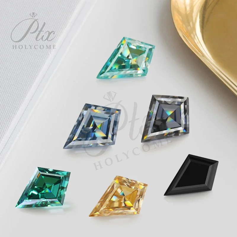 

PTX GRA Kite Cut Loose Moissanite Gemstones VVS1 Muticolor Lab Grown for Jewelry Ring Making Pass Moissanite Diamond Charms Diy