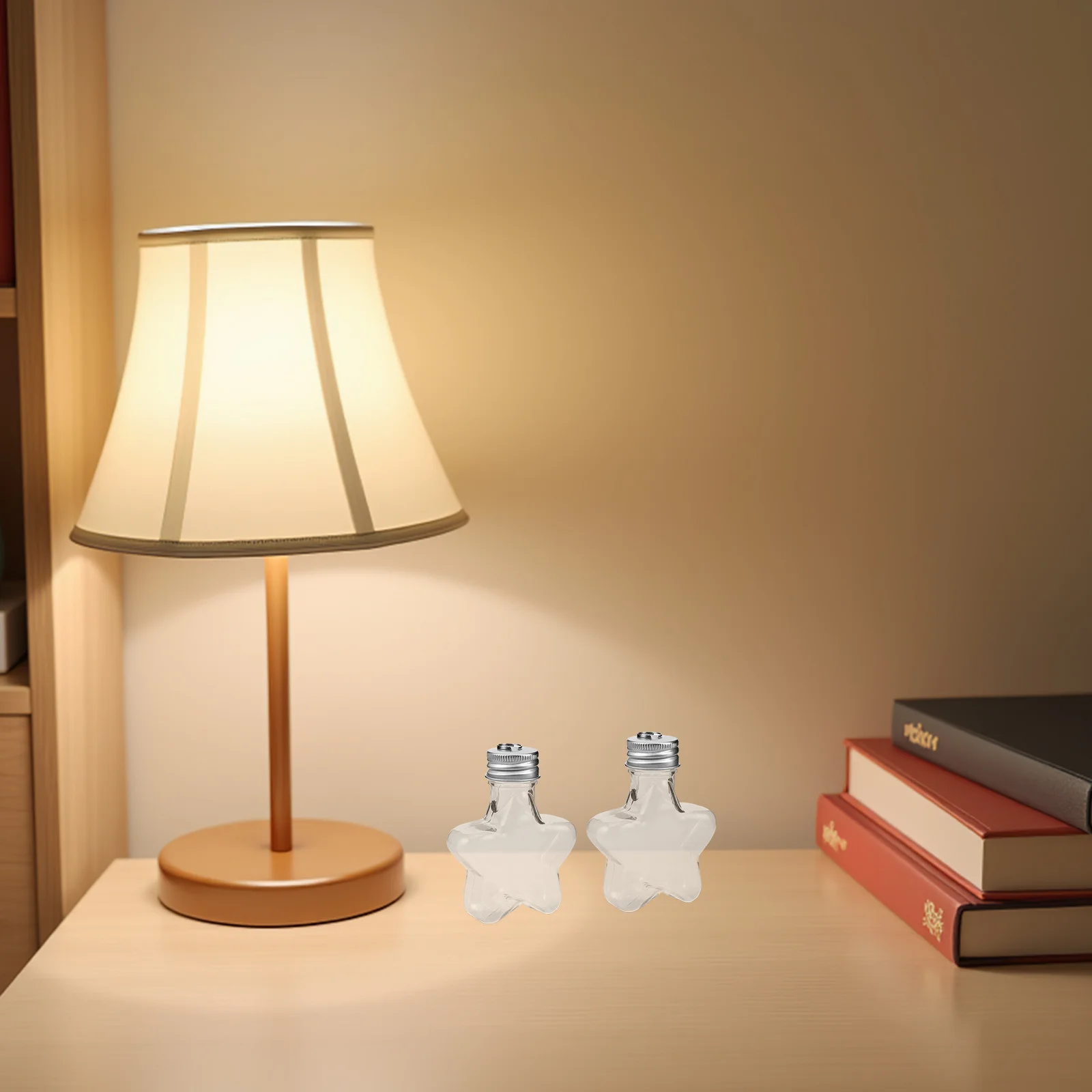 

2Pcs Clear Plastic Star Shaped Wishing Bottles Lightweight Sand Art Containers Kids Craft Birthday Party Favor Fillable Ornament