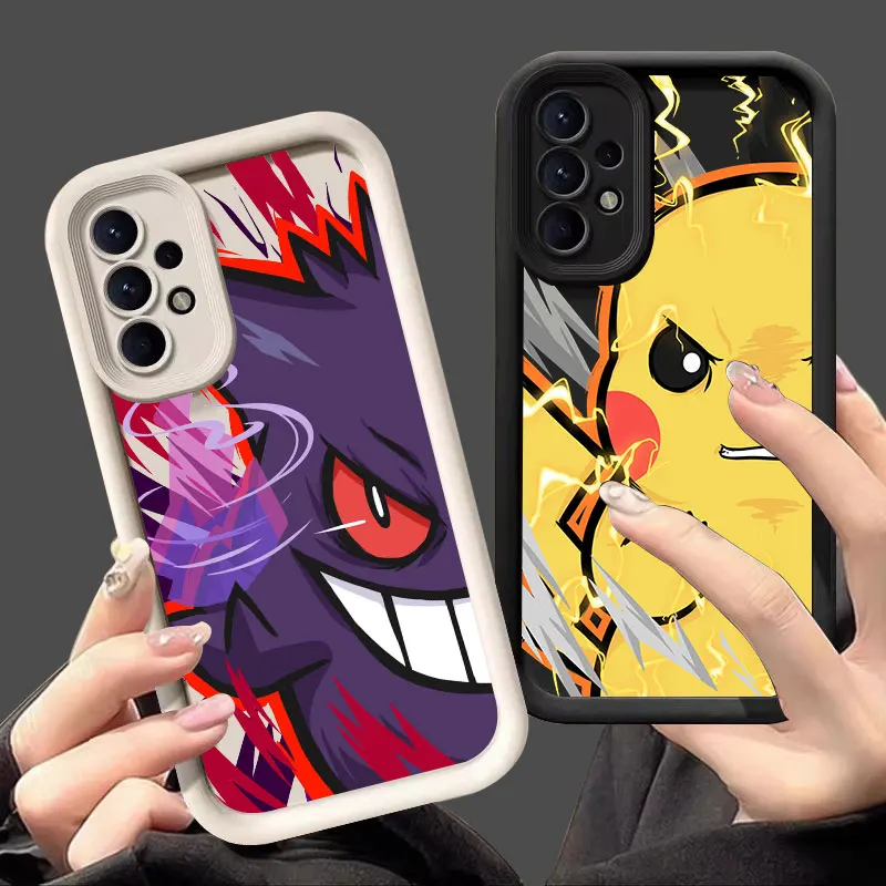 

Pokemon Gengar Pikachu Pocket Monster Case For Samsung Galaxy A55 5G A54 A35 A53 A52 A34 A12 A14 A15 A16 A25 A32 A33 Phone Cover