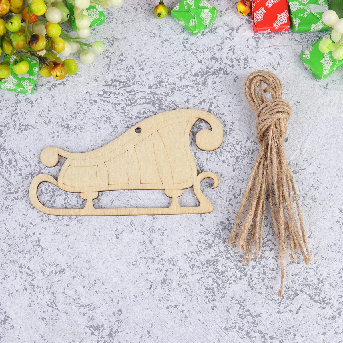 

20 Pcs Wooden Pendant DIY Painting Slice Decoration Slices Christmas Decorations Accessories