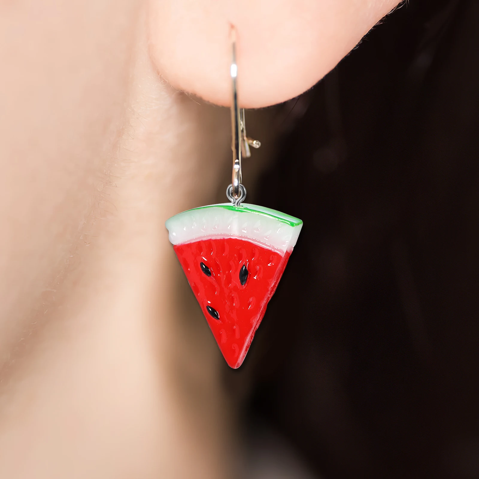 

20 Pcs Resin Watermelon Slice Accessories Fruit Charms Pendant for Earring Small Jewelry Making Cute Keychain