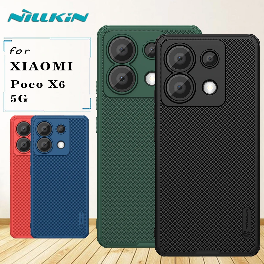 For Xiaomi Poco X6 5G Case Nillkin Super Frosted Shield Ultra Thin PC+TPU Shockproof Back Cover for Xiaomi Poco X6 5G