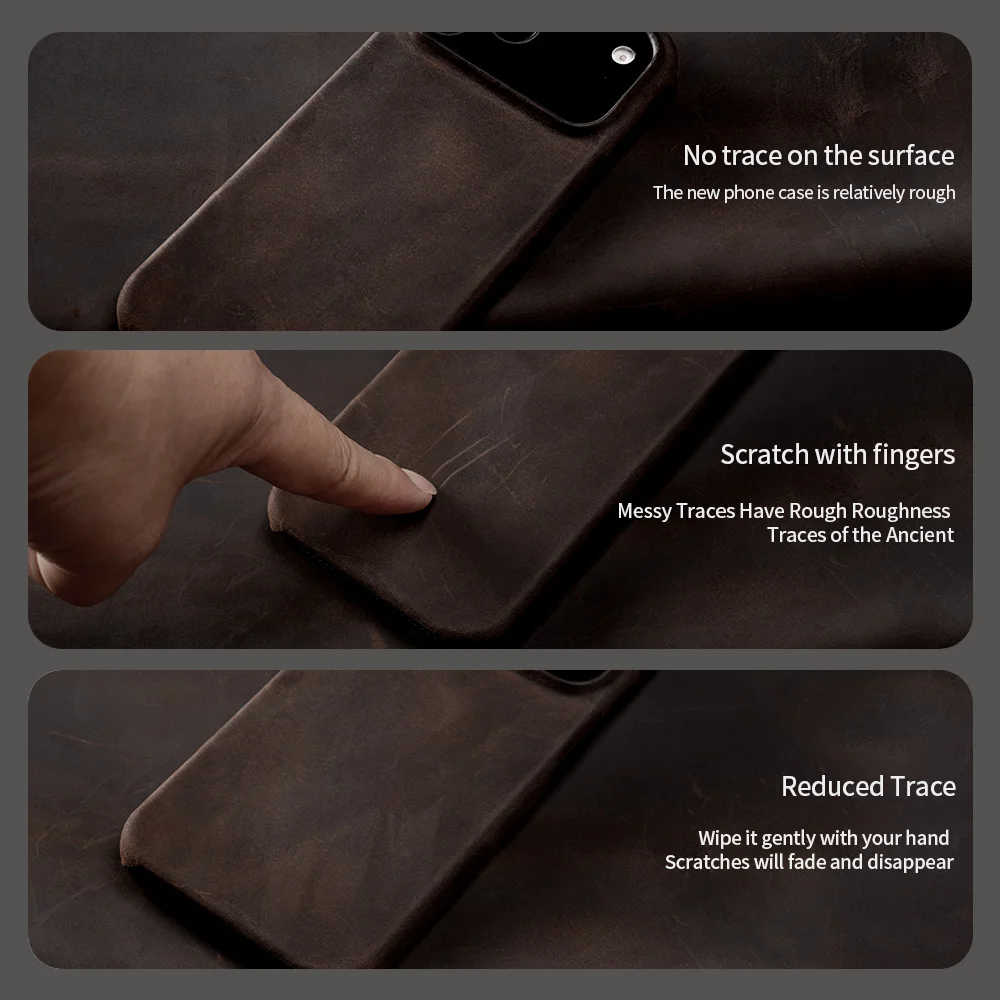 Luxury for Magsafe Case for iPhone 15 16 17 Pro Max 17 Air 17Pro 16Pro Genuine PULL-UP Leather Retro Magnetic Phone Back Cover